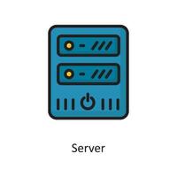 Server-Vektor gefüllt Umriss-Icon-Design-Illustration. cloud computing-symbol auf weißem hintergrund eps 10-datei vektor
