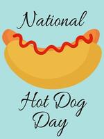 nationell varm hund dag, aning för affisch, baner, flygblad, kort eller meny design vektor