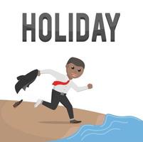 Business African Holiday Design Charakter mit Text vektor