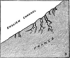 klippor av Normandie, årgång illustration. vektor