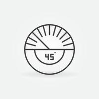 45 Grad Vektorkonzept einfaches Symbol im Umrissstil vektor