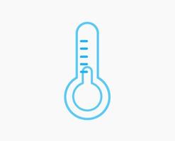 Symbol für die kalte Linie des Thermometers vektor