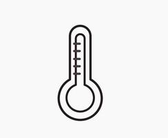 termometer linje ikon vektor