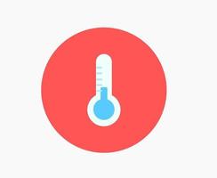 Thermometer rundes Symbol vektor