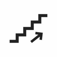 trappa platt stil ikon vektor