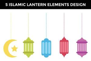 islamic lykta element design samling vektor