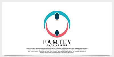 familj logotyp design vektor med kreativ