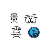 Trommel-Symbol Vektor-Illustration Logo-Design-Vorlage vektor