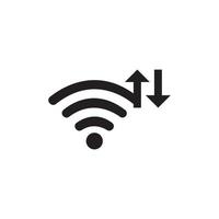 Wi-Fi-WLAN-Signal oder ISP-Hotspot-Verbindung flaches Symbol vektor