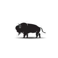 bison logotyp ikon vektor mall illustration