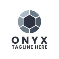 onyx pärla logotyp i platt stil på isolerat bakgrund vektor