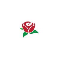 Rose Blume Logo Vorlage Symbol Vektor Illustration