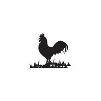 Vektorbild eines Huhns, Logo-Vorlage-Symbol-Illustration vektor