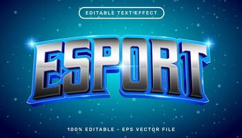 Esport Light Color 3D-Texteffekt und bearbeitbarer Texteffekt vektor