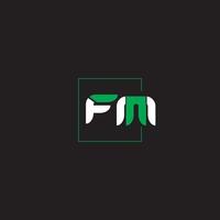 fm enkel rena modern stil första brev logotyp vektor