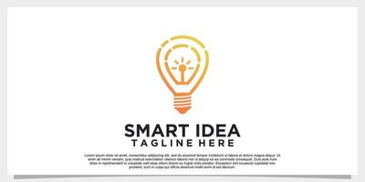 Smart Idea Logo Design einfaches Konzept Premium-Vektor Teil 3 vektor