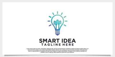 Smart Idea Logo Design einfaches Konzept Premium-Vektor Teil 4 vektor