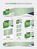 Design von Web-Banner-Bundle-Vorlagen für Agenturen für digitales Marketing und Corporate Business vektor