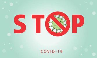 Coronavirus-Stopp-Banner, Poster, Hintergrund vektor