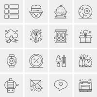 16 universelle Business-Icons Vektor kreative Icon-Illustration zur Verwendung in Web- und mobilen Projekten