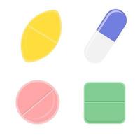 uppsättning av annorlunda platt isolerat tabletter. vektor illustration