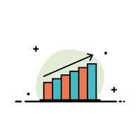 Analyse Diagramm Analytik Business Graph Marktstatistik Geschäft flache Linie gefüllt Symbol Vektor Verbot