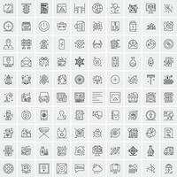 100 Business-Icons für Web- und Printmaterial vektor