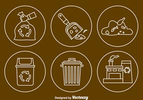 Mülllinie Icons Vektor