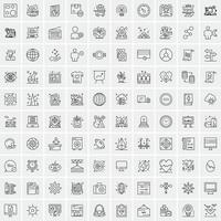 100 Business-Icons für Web- und Printmaterial vektor