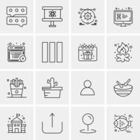 16 universelle Business-Icons Vektor kreative Icon-Illustration zur Verwendung im Web und in mobilen Projekten