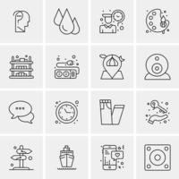 16 universelle Business-Icons Vektor kreative Icon-Illustration zur Verwendung im Web und in mobilen Projekten