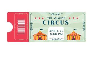 cirkus biljett med cirkus tält. Fantastisk cirkus vektor