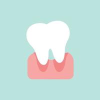 Weißer gesunder Zahn, der ausfällt. Vektor-Illustration vektor