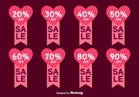 Valentinstag Verkauf Vector Labels