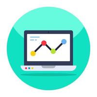 färgad design ikon av uppkopplad statistik vektor