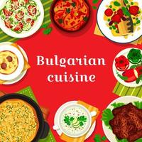 bulgarian kök restaurang måltider meny omslag vektor