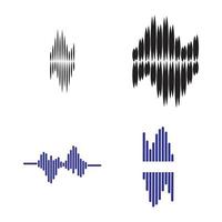 ljudvåglogotyp vektor
