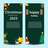 vektor jul baner packa samling med illustration element för natal jul dag och Lycklig ny år hälsning Välkommen Semester