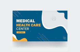 Thumbnail-Vorlage für Video-Miniaturansichten für das medizinische Gesundheitswesen vektor