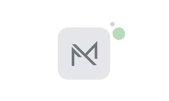 alphabet buchstaben initialen monogramm logo am, ma, a und m vektor