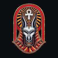 Anubis-Illustrations-T-Shirt-Design vektor