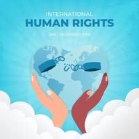 internationaler tag der menschenrechte 10. dezember illustration banner hintergrund vektor