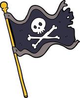 lustige Roger Piratenflagge vektor