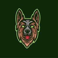 vektor illustration, hund esport logotyp