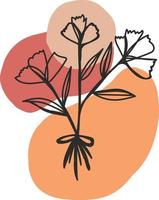 Minimal Art abstrakte Pflanzen Vektor-Design-Illustration vektor