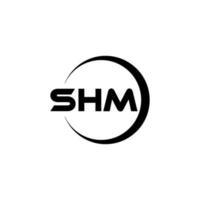 shm-brief-logo-design in der illustration. Vektorlogo, Kalligrafie-Designs für Logo, Poster, Einladung usw. vektor