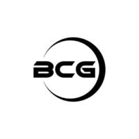 bcg brev logotyp design i illustration. vektor logotyp, kalligrafi mönster för logotyp, affisch, inbjudan, etc.