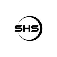 shs brev logotyp design i illustration. vektor logotyp, kalligrafi mönster för logotyp, affisch, inbjudan, etc.