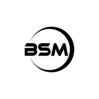 Bsm-Brief-Logo-Design in Abbildung. Vektorlogo, Kalligrafie-Designs für Logo, Poster, Einladung usw. vektor