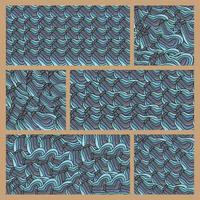 abstrakt blå klotter mönster med ellips vektor